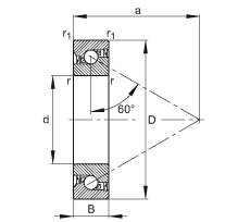 ǽ|S BSB030062-2RS-T, | a = 60ƹɂ(c)ܷ