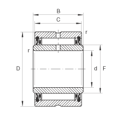 LS NA4909-2RSR, ߴϵ 49ɂ(c)ܷ