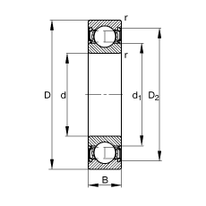 S S6207-2RSR, (j) DIN 625-1 (bio)(zhn)Ҫߴ, ͸goɂ(c)ܷ