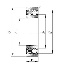 {(dio)S 2212-K-2RS-TVH-C3, (j) DIN 630 (bio)(zhn)Ҫߴ, FF 1:12ɂ(c)ܷ