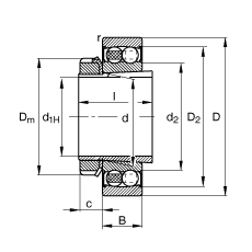 {(dio)S 2210-K-2RS-TVH-C3 + H310, (j) DIN 630  DIN 5415 (bio)(zhn)Ҫߴ, F׺;oɂ(c)ܷ